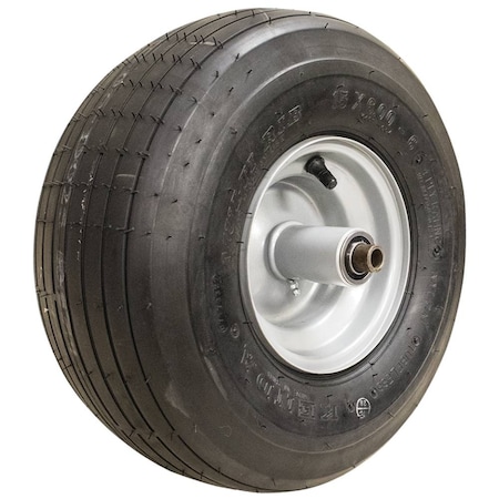 Stens 15x6.00-6 Lawn Mower Wheel Assembly, Rib, Gray 175-592